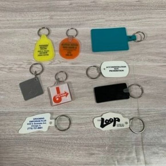 Vintage Promo Marketing Keychain Lot Jiffy Lube Amoco Radio Station And More - Picture 2 of 5